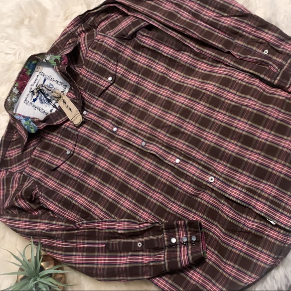 NWT Men’s Casual Contrast Detail Button Down - Picture 1 of 5